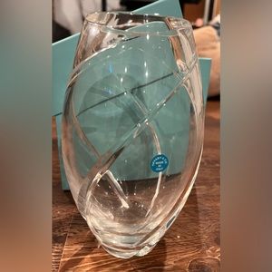 Tiffany & Co. Crystal Swirl Vase